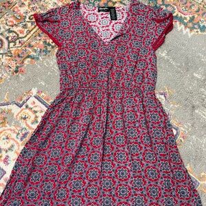 Wrangler Blue and Red V-Neck Sundress